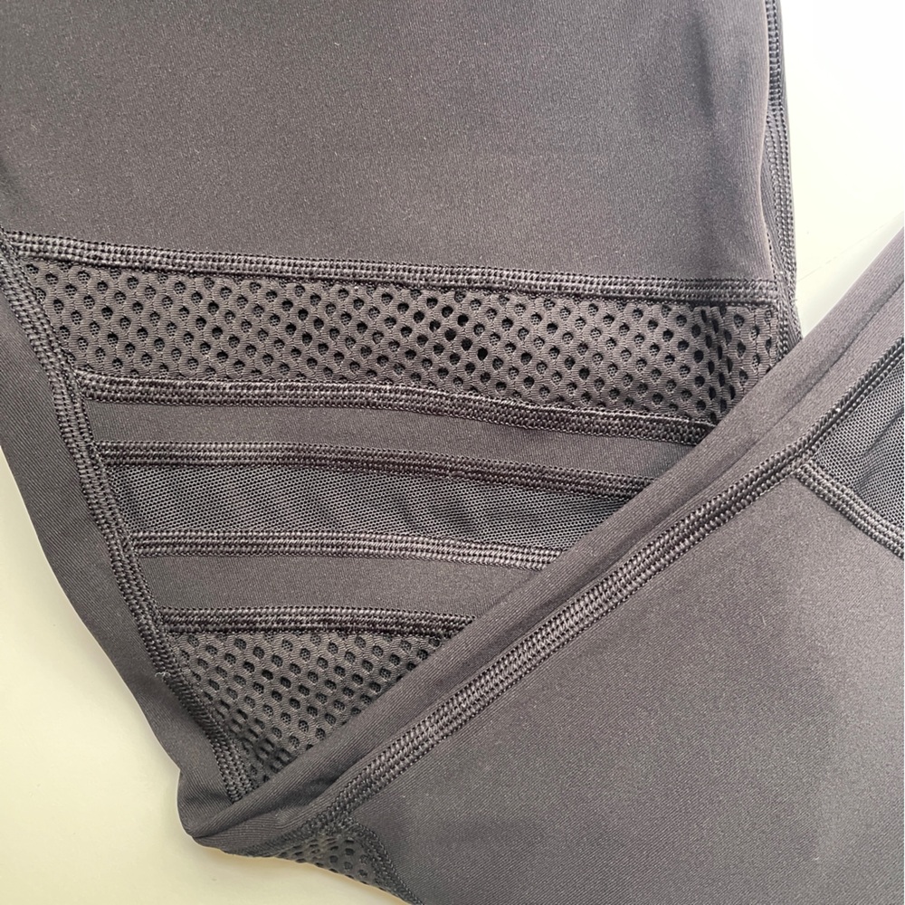 Lululemon Black Leggings with Mesh Detail - Picture 10 of 11